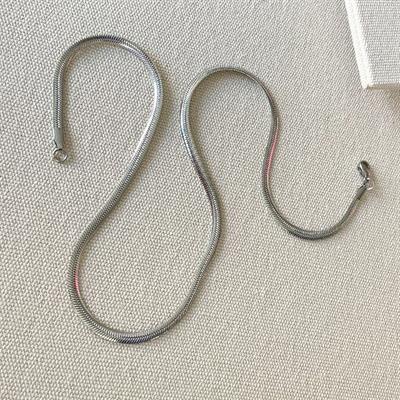 Kaplan Taşlı Trend İkili Çelik Kolye 