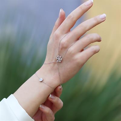 Kar Tanesi Zirkon Taşlı Gümüş Şahmeran