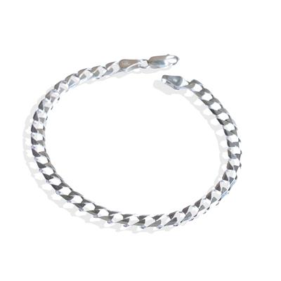 Kare Gurmet Modeli 5mm Gümüş Erkek Bileklik