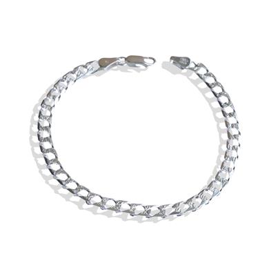 Kare Gurmet Modeli 5mm Gümüş Erkek Bileklik