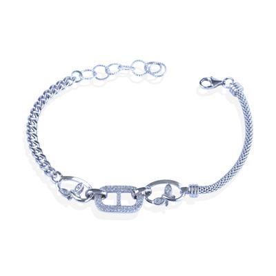 Kelebek Trend Zirkon Taşlı Gümüş Bileklik