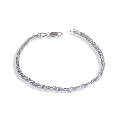 Kral Modeli 3mm Gümüş Erkek Bileklik