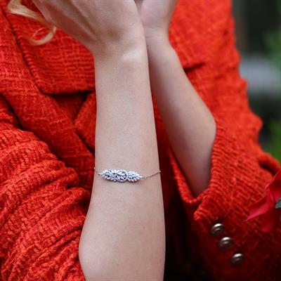 Krizet Taşlı Gümüş Bileklik