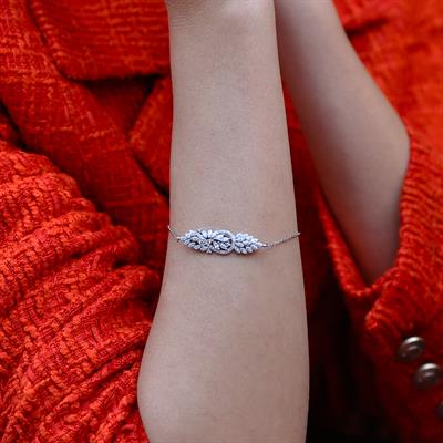 Krizet Taşlı Gümüş Bileklik