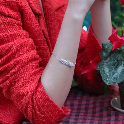 Krizet Taşlı Gümüş Bileklik