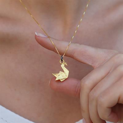 Kuğu Gold Gümüş Kolye