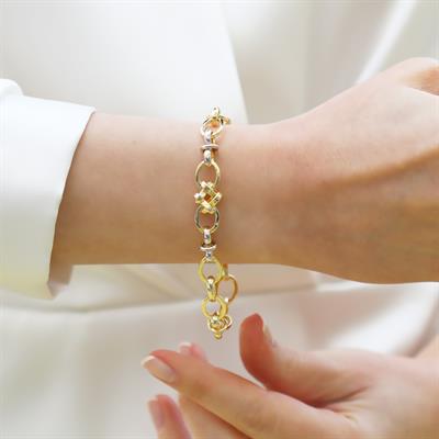 Küp Elips Hallow Gümüş Bileklik