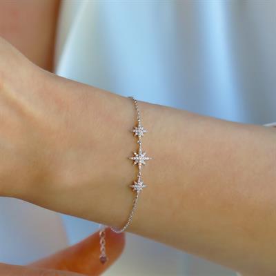 Kutup Yıldızı Gümüş Bileklik