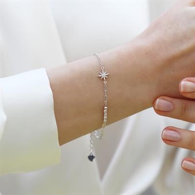 Kutup Yıldızı Trend Gümüş Bileklik