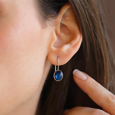 Labradorit Doğaltaş Gümüş Set 