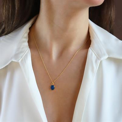 Labradorit Gold Kaplama Doğaltaş Gümüş Set 