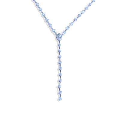 Mekik Zirkon Taşlı Gümüş Y Kolye