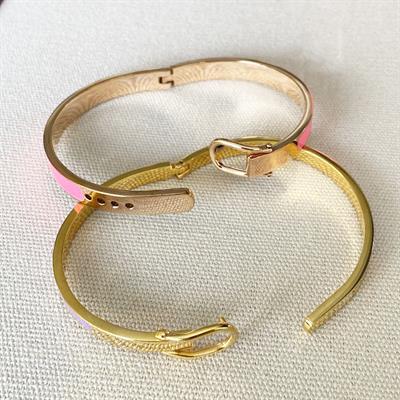 Mineli Rose Gold İkili Çelik Kelepçe