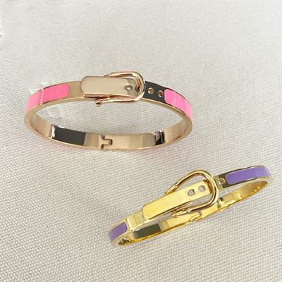 Mineli Rose Gold İkili Çelik Kelepçe