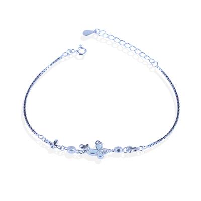 Mini Kelebek Sedefli Gümüş Bileklik