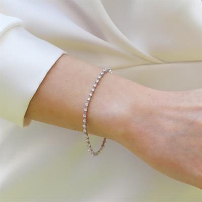 Mini Sıra Taşlı Starlight Diamond Gümüş Bileklik