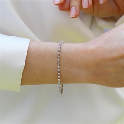 Mini Sıra Taşlı Starlight Diamond Gümüş Bileklik