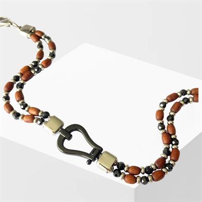 Onix Taşlı Çelik Erkek Bileklik