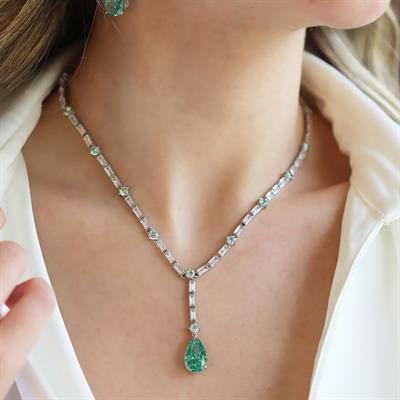 Paribu Damla Taşlı Şık Gümüş Set