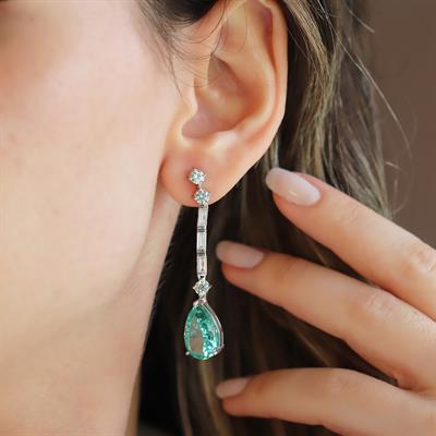 Paribu Damla Taşlı Şık Gümüş Set