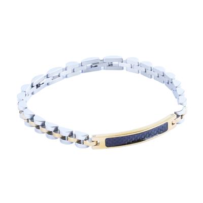 Plaka Baklalı Çelik Erkek Bileklik