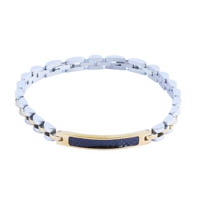 Plaka Baklalı Çelik Erkek Bileklik