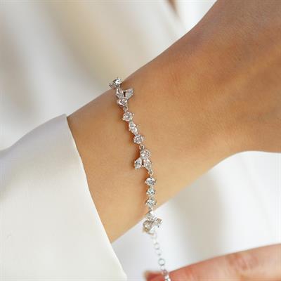 Pndr Taşlı Figürlü Gümüş Bileklik