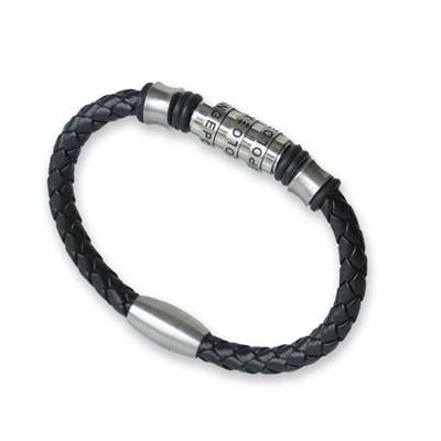 Polo Exchange Erkek Deri Çelik Bileklik