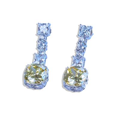 Radiant Sitrin Taşlı Gümüş Küpe