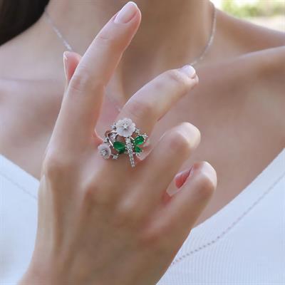 Renkli Bahar Gümüş Set 