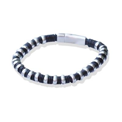 Sıralı Sılver Çelik Erkek Bileklik