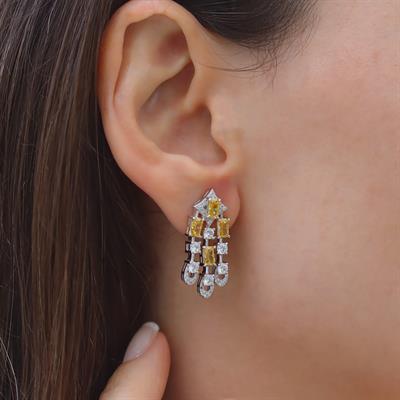 Sitrin Icecut Taşlı Gümüş Küpe