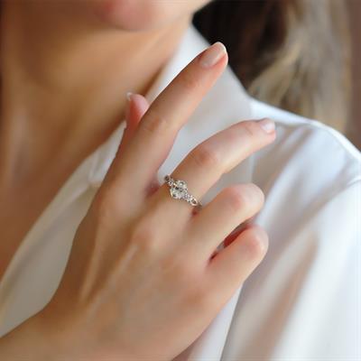 Sky Diamond Oval 1.25ct Gümüş Yüzük