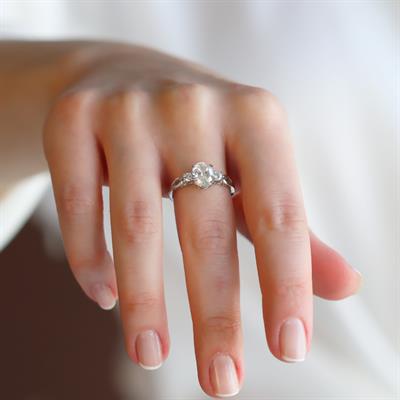 Sky Diamond Oval 1.25ct Gümüş Yüzük