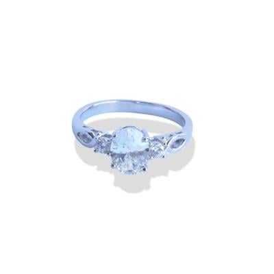 Sky Diamond Oval 1.25ct Gümüş Yüzük