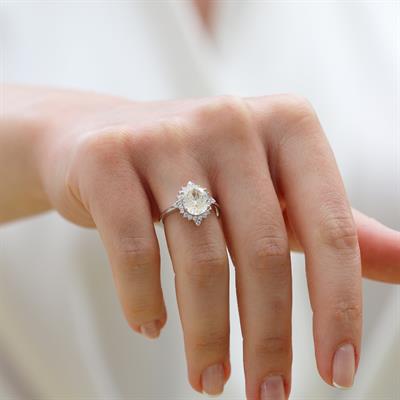 Sky Red Collection Oval Creatif Gümüş Yüzük