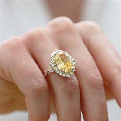 Sky Red Collection Sitrin Creatif Gümüş Yüzük