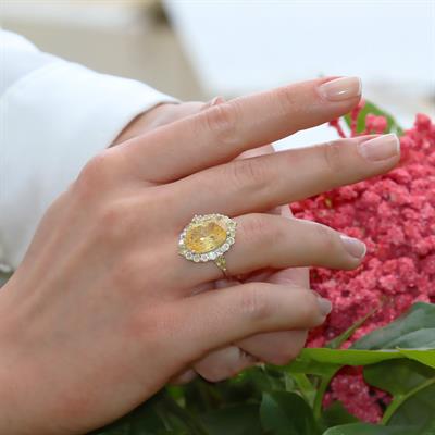 Sky Red Collection Sitrin Creatif Gümüş Yüzük