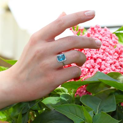 Sky Red Collection Tanzanit Creatif Gümüş Yüzük