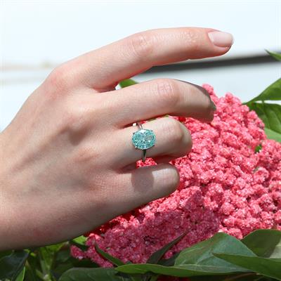 Sky Red Collection Turmalin Creatif Gümüş Yüzük