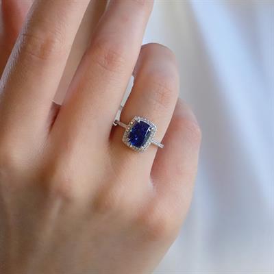 Tanzanit Icecut Taşlı Gümüş Set