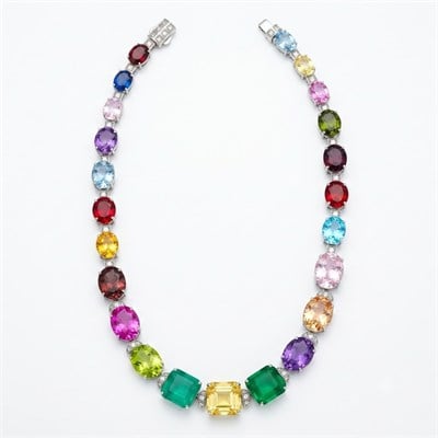Swarovski Cubic Taşlı Gümüş Gerdanlık