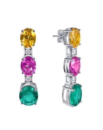 Swarovski Cubic Taşlı Gümüş Küpe