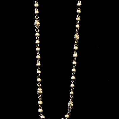 Taşlı Toplu Oksitli Gümüş Erkek Kolye