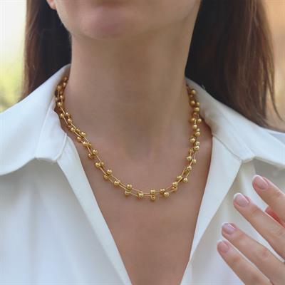 Tffny Model Gold Kaplama Gümüş Kolye