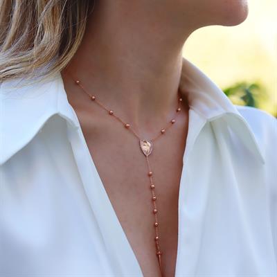 Top Trend Rose Gold Kaplama Gümüş Kolye