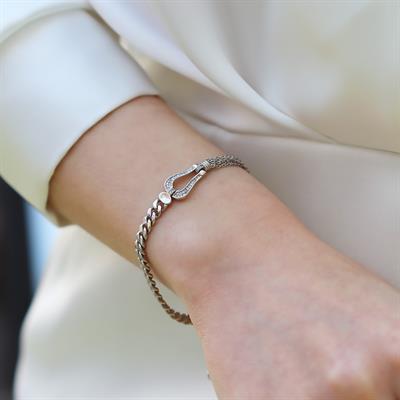 Yarı Gurmet Zincirli Gümüş Bileklik