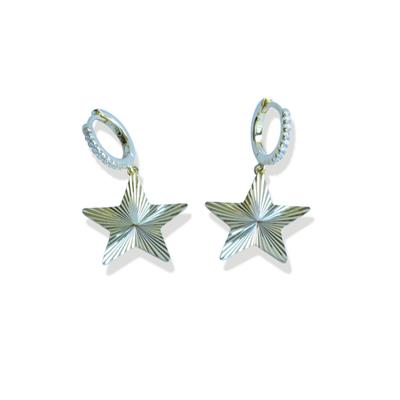 Yıldız Göçmen Gold Gümüş Küpe