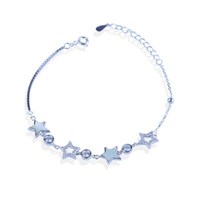 Yıldız Sedefli Gümüş Bileklik