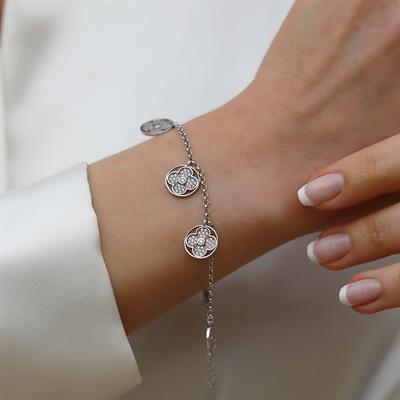 Yonca Bvlgari Zirkon Taşlı Gümüş Bileklik